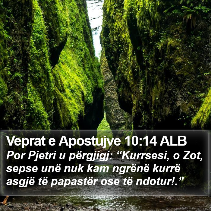 Veprat e Apostujve 10:14 ALB Bible Study