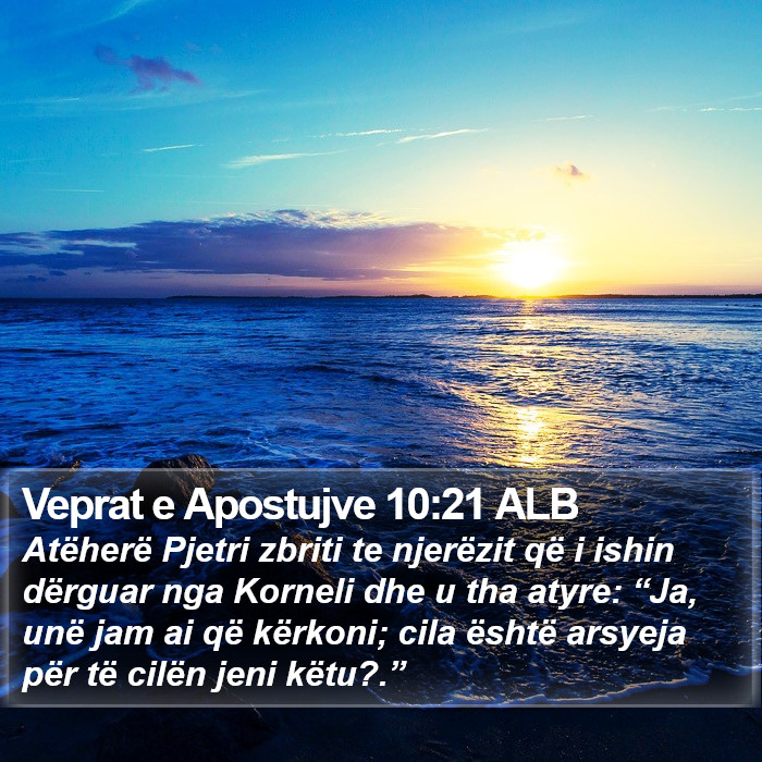 Veprat e Apostujve 10:21 ALB Bible Study