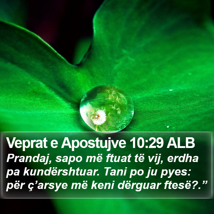 Veprat e Apostujve 10:29 ALB Bible Study