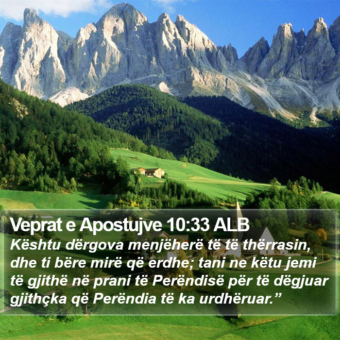 Veprat e Apostujve 10:33 ALB Bible Study