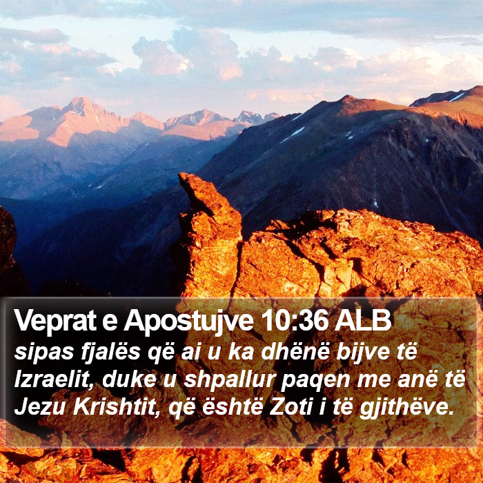 Veprat e Apostujve 10:36 ALB Bible Study