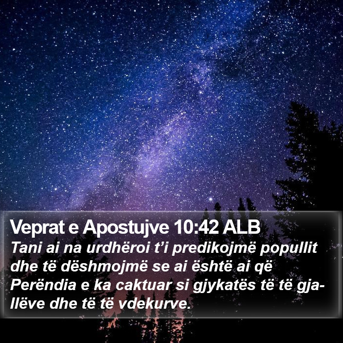 Veprat e Apostujve 10:42 ALB Bible Study