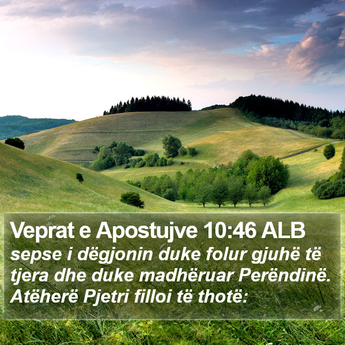 Veprat e Apostujve 10:46 ALB Bible Study