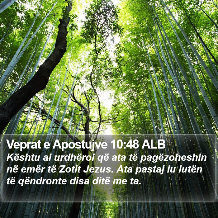 Veprat e Apostujve 10:48 ALB Bible Study