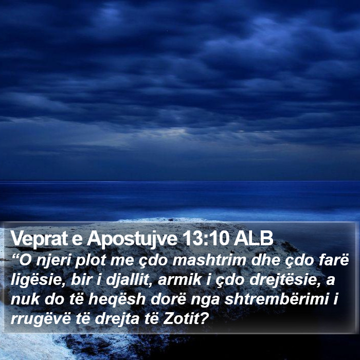 Veprat e Apostujve 13:10 ALB Bible Study