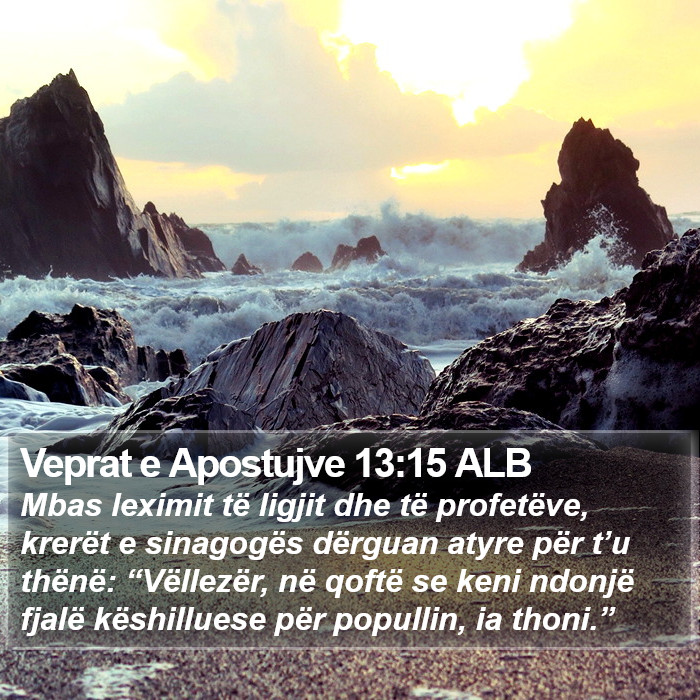 Veprat e Apostujve 13:15 ALB Bible Study