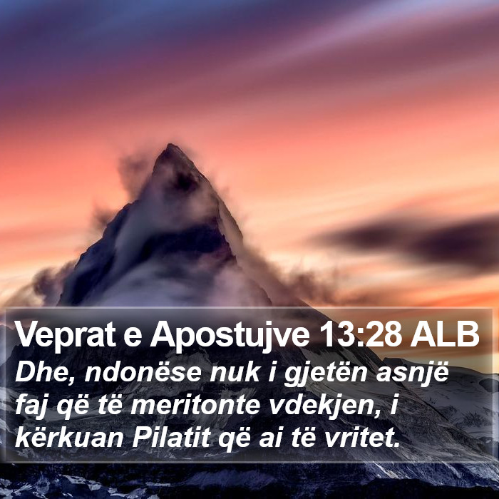 Veprat e Apostujve 13:28 ALB Bible Study