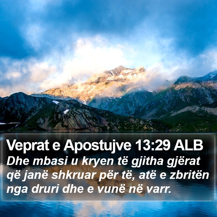 Veprat e Apostujve 13:29 ALB Bible Study