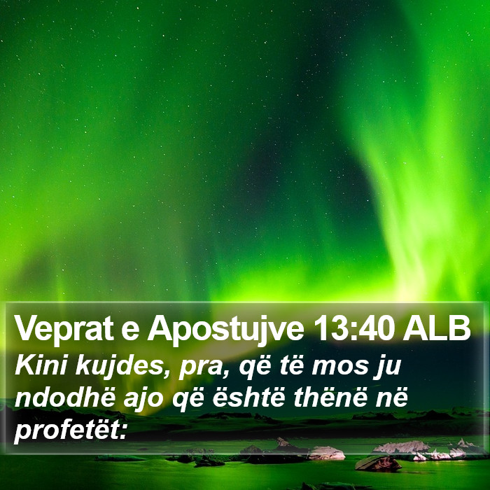 Veprat e Apostujve 13:40 ALB Bible Study