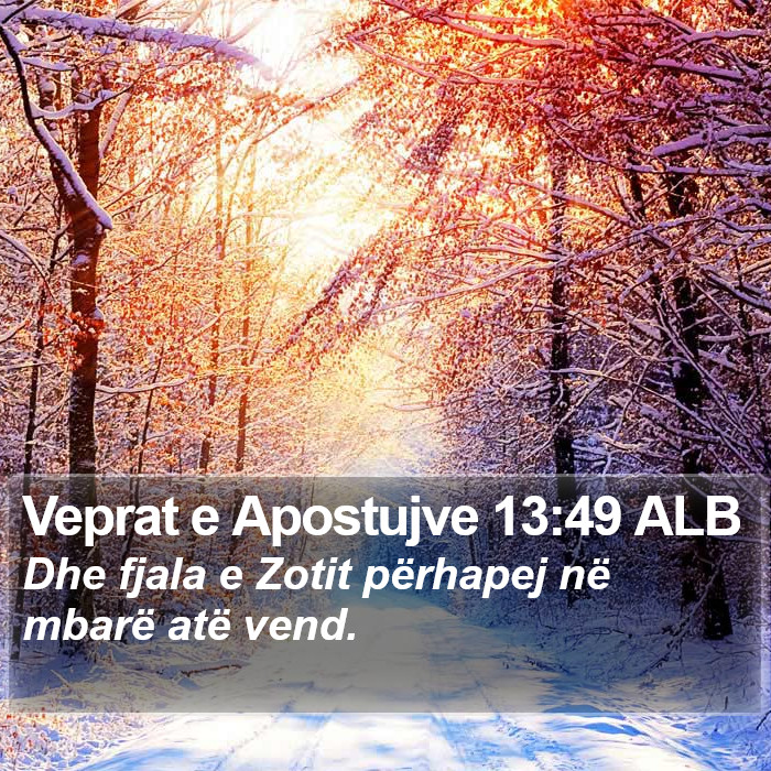 Veprat e Apostujve 13:49 ALB Bible Study