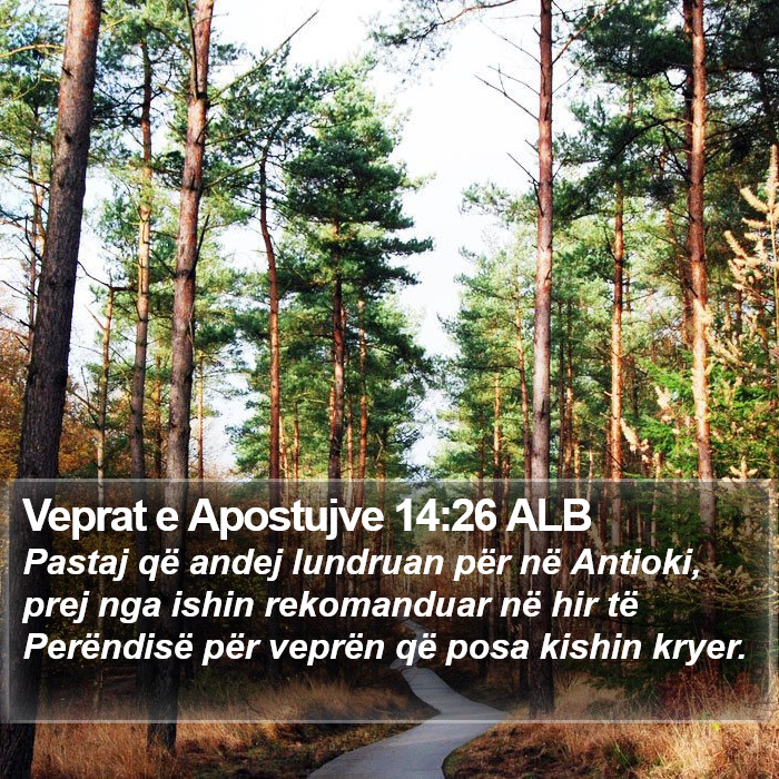 Veprat e Apostujve 14:26 ALB Bible Study