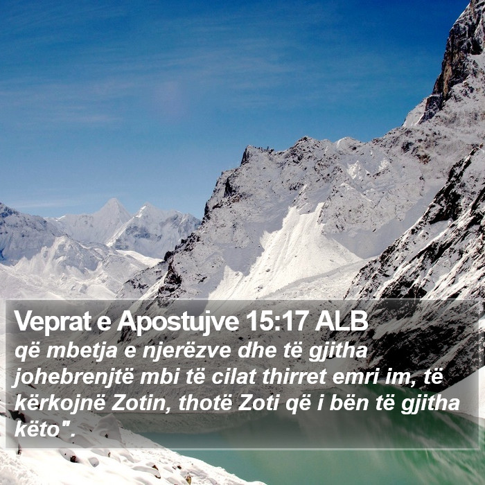 Veprat e Apostujve 15:17 ALB Bible Study