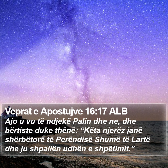 Veprat e Apostujve 16:17 ALB Bible Study