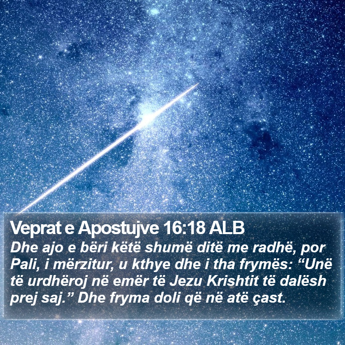 Veprat e Apostujve 16:18 ALB Bible Study