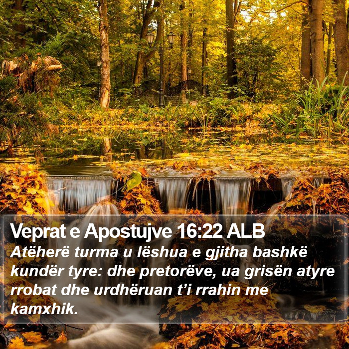 Veprat e Apostujve 16:22 ALB Bible Study