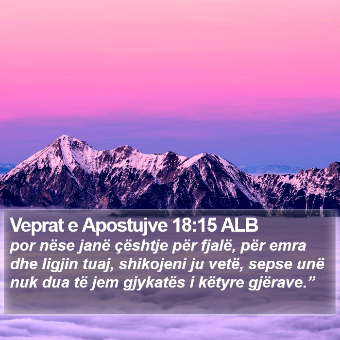 Veprat e Apostujve 18:15 ALB Bible Study