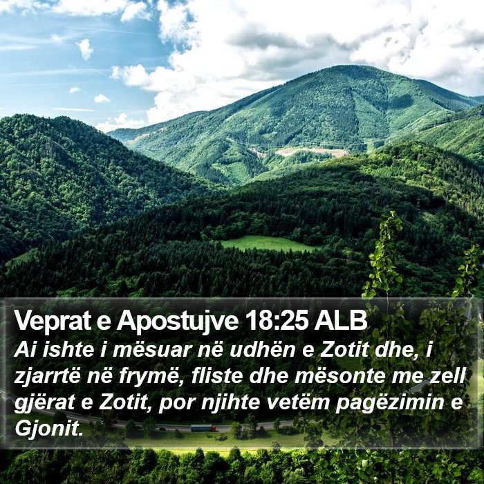 Veprat e Apostujve 18:25 ALB Bible Study