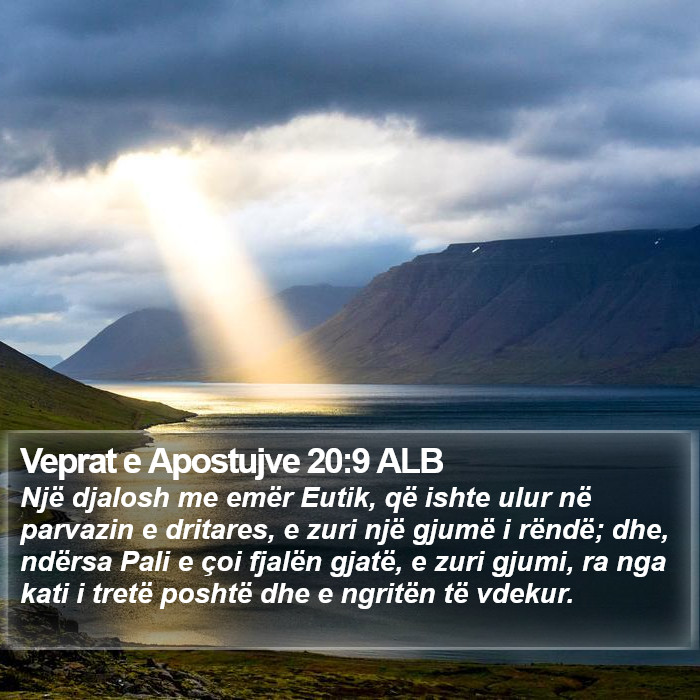 Veprat e Apostujve 20:9 ALB Bible Study