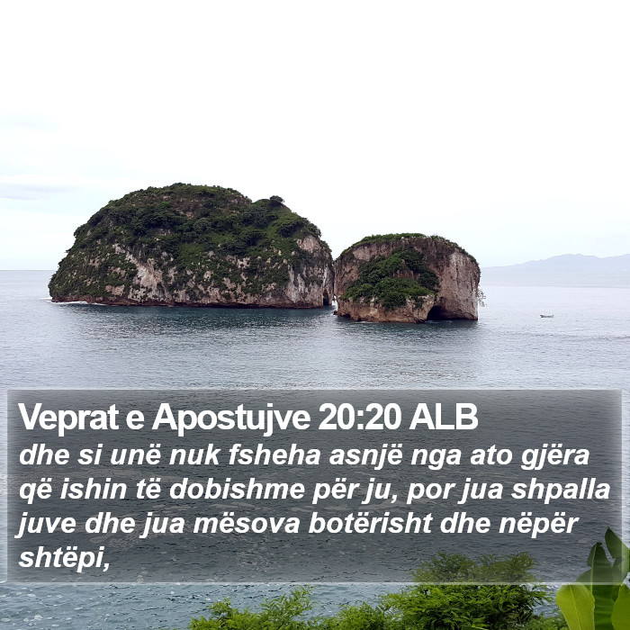 Veprat e Apostujve 20:20 ALB Bible Study