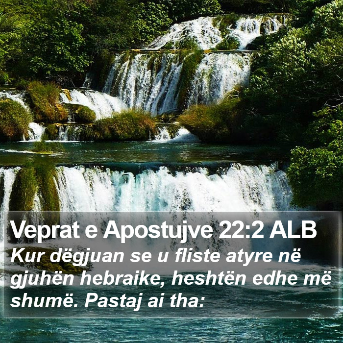 Veprat e Apostujve 22:2 ALB Bible Study