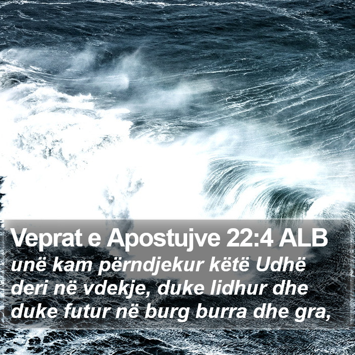 Veprat e Apostujve 22:4 ALB Bible Study
