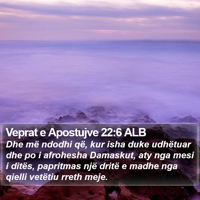 Veprat e Apostujve 22:6 ALB Bible Study