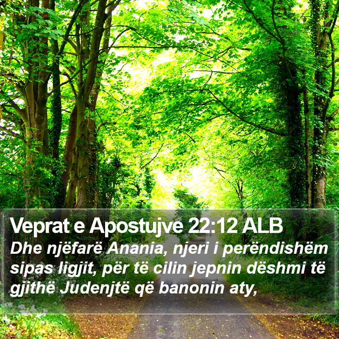 Veprat e Apostujve 22:12 ALB Bible Study