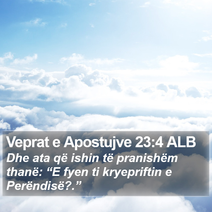 Veprat e Apostujve 23:4 ALB Bible Study