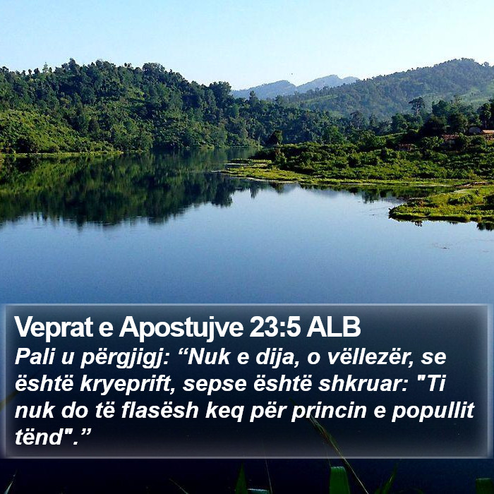 Veprat e Apostujve 23:5 ALB Bible Study