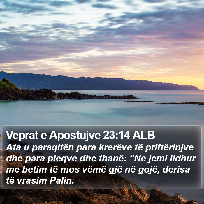 Veprat e Apostujve 23:14 ALB Bible Study