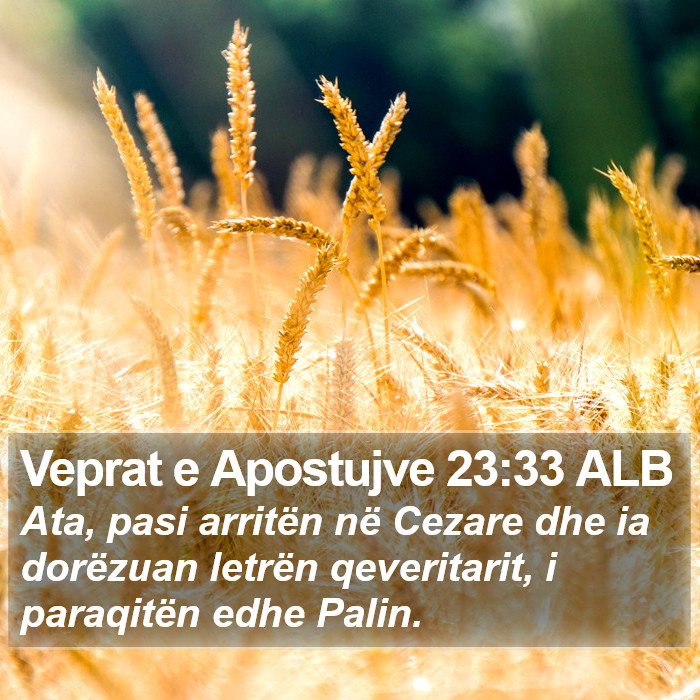 Veprat e Apostujve 23:33 ALB Bible Study