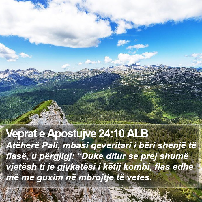 Veprat e Apostujve 24:10 ALB Bible Study