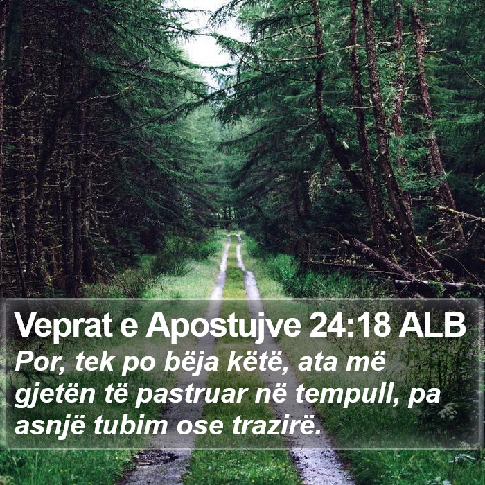 Veprat e Apostujve 24:18 ALB Bible Study