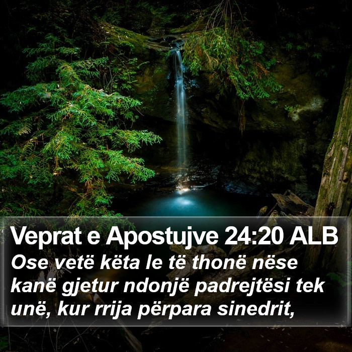 Veprat e Apostujve 24:20 ALB Bible Study