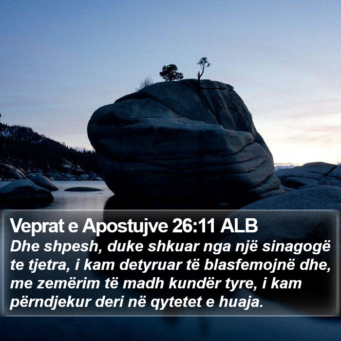 Veprat e Apostujve 26:11 ALB Bible Study