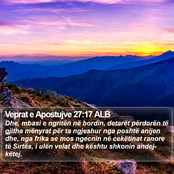 Veprat e Apostujve 27:17 ALB Bible Study