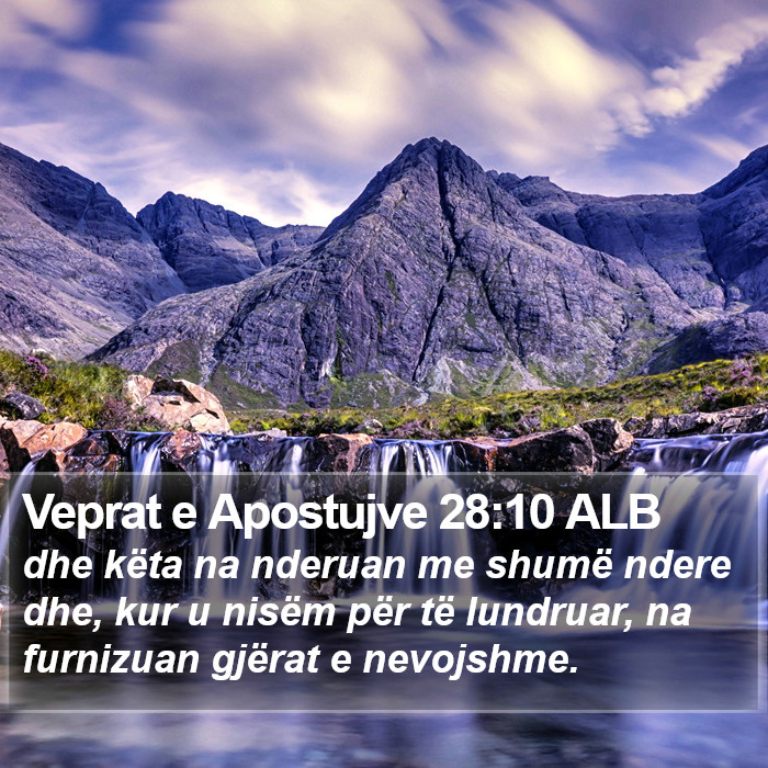 Veprat e Apostujve 28:10 ALB Bible Study