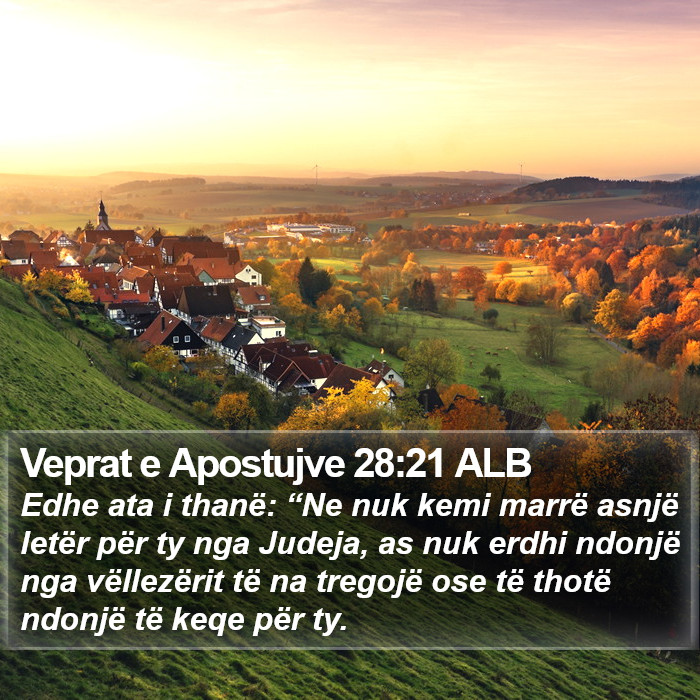 Veprat e Apostujve 28:21 ALB Bible Study