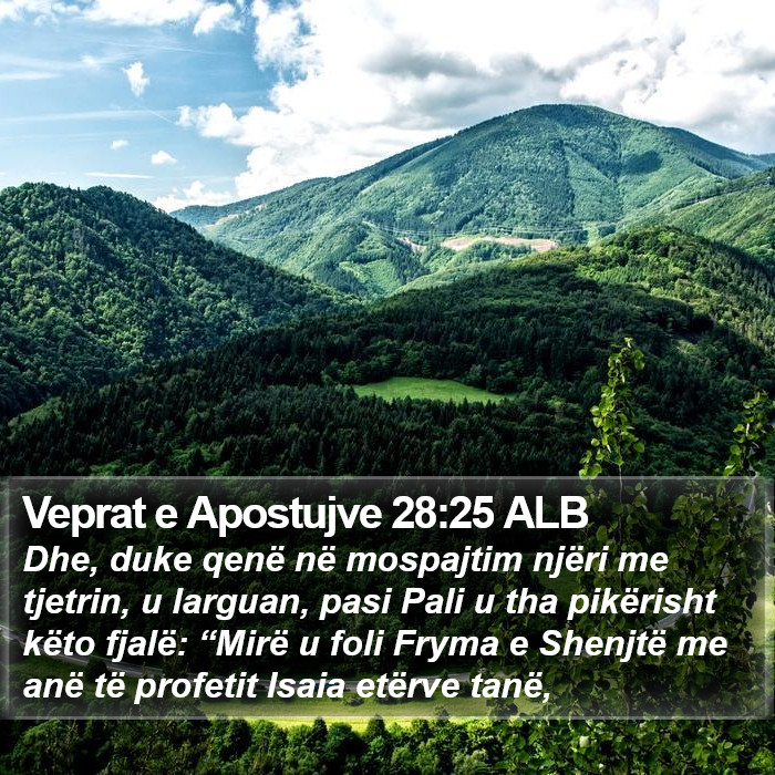 Veprat e Apostujve 28:25 ALB Bible Study