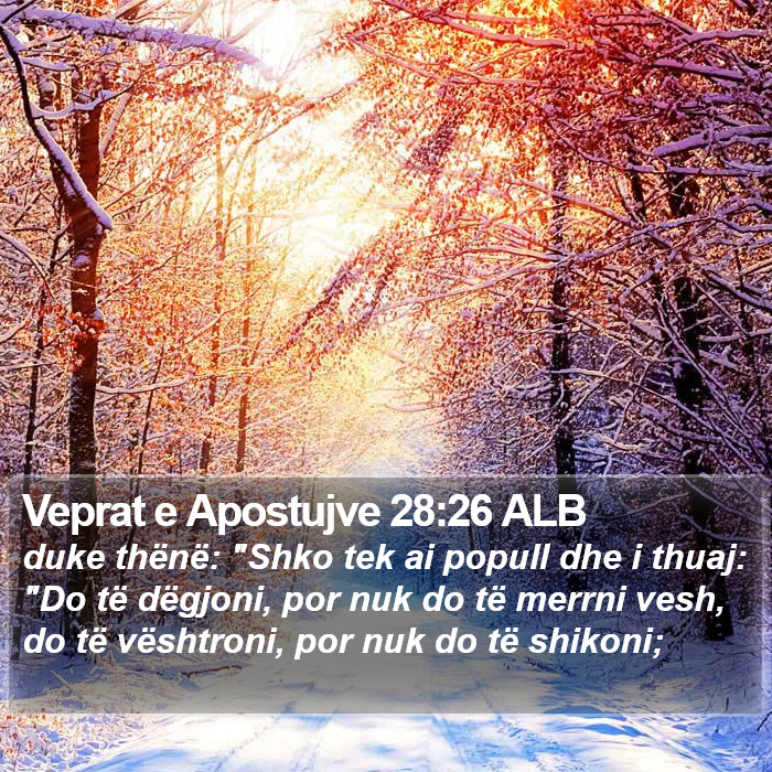 Veprat e Apostujve 28:26 ALB Bible Study