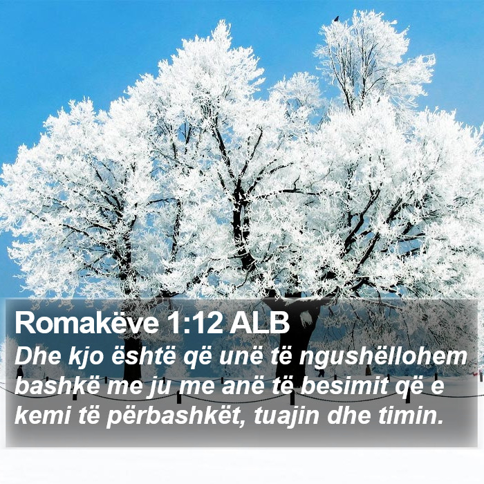 Romakëve 1:12 ALB Bible Study