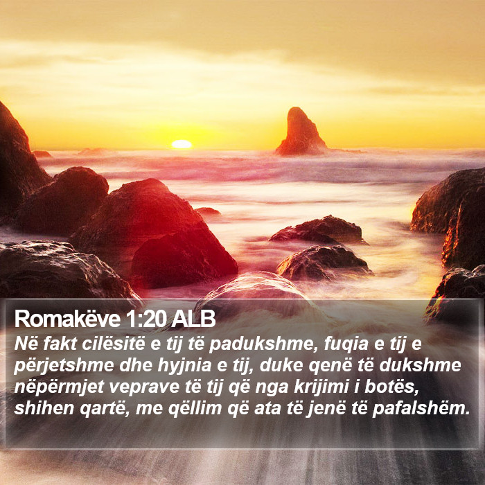 Romakëve 1:20 ALB Bible Study