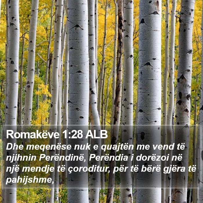 Romakëve 1:28 ALB Bible Study