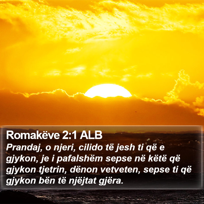 Romakëve 2:1 ALB Bible Study