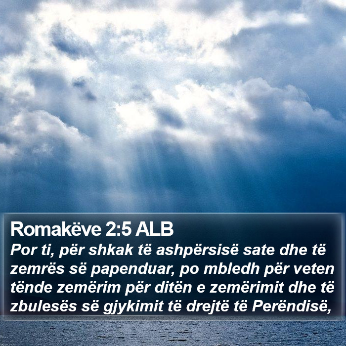 Romakëve 2:5 ALB Bible Study