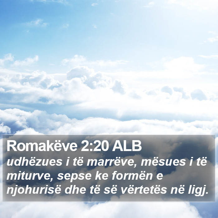 Romakëve 2:20 ALB Bible Study