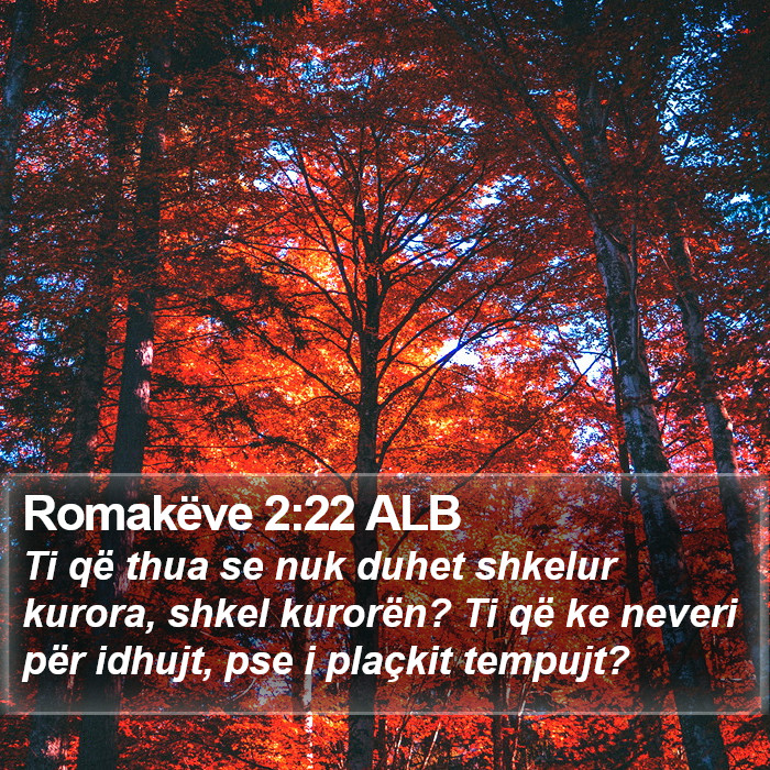 Romakëve 2:22 ALB Bible Study