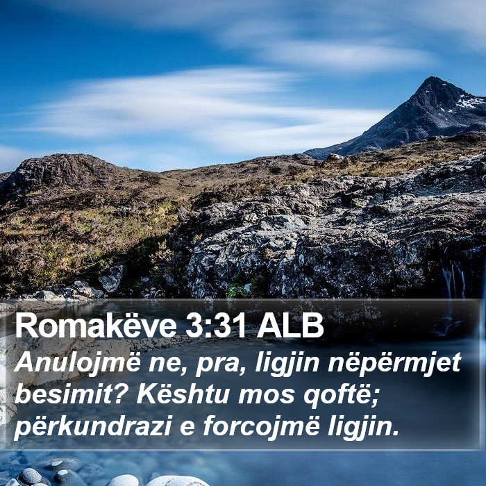 Romakëve 3:31 ALB Bible Study