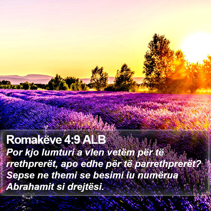 Romakëve 4:9 ALB Bible Study