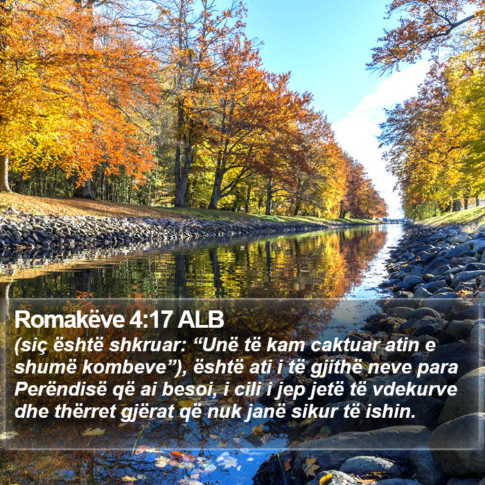 Romakëve 4:17 ALB Bible Study